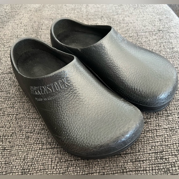 Birkenstock Shoes - Birkenstock Profi Birki black polyurethane clogs Women’s 37 (6-6.5)